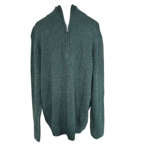 Croft & Barrow size Medium quarter zip green sweater - Picture 1 of 5